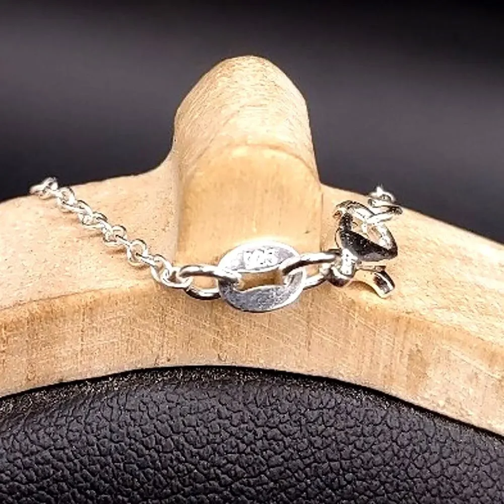 925 Silver Turtle Necklace Earrings Set CZ Amethyst Women's Boho Birthday Gift